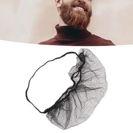 Uxsiya Red para Barba, Protectores para Barba Transpirable Desechable para Laboratorio para Hombre(Negro)