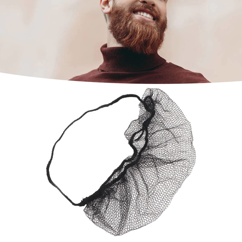 Uxsiya Red para Barba, Protectores para Barba Transpirable Desechable para