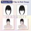 Hairro Clip In Bangs, 100% Real Human Hair Dark Black