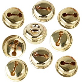 100 Stück 18mm Glöckchen Schellen Basteln Anänger kleinen Glocken Schellen Jingle Bells mit Öse aus Metall für Schmuckherstellung Weihnachten Dekoration DIY