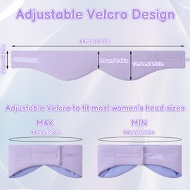 saerryor Sleep Mask, Silk Eye Mask, Adjustable Sleepy Sleep Mask with Earmuff Function, Blackout Eye Mask for Women and Men, Silk Sleep Eye Mask, Purple