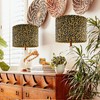GOSO Drum Leopard Lamp Shades for Table Lamps Set of
