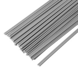 MECCANIXITY 50pcs 8 Inch Plastic Welding Rods PVC Welding Strips Welder Rods for Plastic Welder, Car Bumper, Kayak Repair, Grey