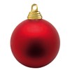 Red Matte Christmas Baubles Made of Flame Retardant Plastic, 10