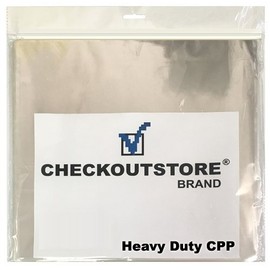 CheckOutStore (300) Clear Plastic CPP Sleeves for 12" LP Vinyl 33 RPM Records (Inner Sleeve) (Clear)