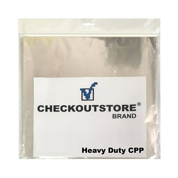 CheckOutStore (300) Clear Plastic CPP Sleeves for 12" LP Vinyl