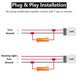 Giantdeer 3pcs 50W 8Ω LED Load Resistor, Strobe/Error Code Eliminator, Power Resistor Load Resistor Decoder for LED Headlight, Indicator, Number Plate Lighting
