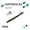 Llave Crique Universal Igad Matraca Para Gato Mecánico Mango Antideslizante