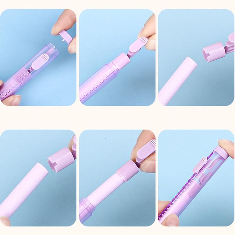 HUIFACAI Retractable Erasers Cartoon Pencil Erasers Art Painting Erasers Push-Pull