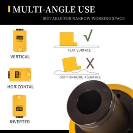 LCyindu 30T Hollow Single Acting Hydraulic Ram Cylinder Jack 2" Stroke RCH-3050 Lifting Cylinders Retract Automatically Quick Connector Porta Power Jack for Shipbuilding, Machinery and Industry