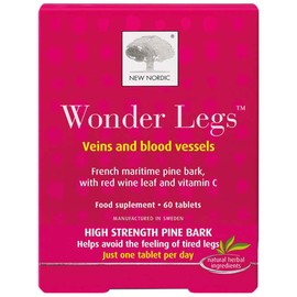 New Nordic Wonder Legs - High Strength Pine Bark Extract - Help Avoid Feeling of Tired Legs - Helps Maintain Normal Circulation - 60 Tablets