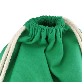 IDEA HOME Cotton bag, gym bag, 1 piece, 36 x 44 cm, 250 g/m² sports bag with cord, backpack, bag, jute bag, gym bag, blank for painting for sports and travel, green