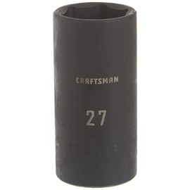 CRAFTSMAN Deep Impact Socket, Metric, 1/2-Inch Drive, 27mm (CMMT16087)