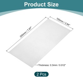 sourcing map 2 Pcs Pure Nickel Sheet, 99.6% Pure Nickel Plate Nickel Strip 0.012"x3.94"x7.9"(0.3x100x200mm) Nickel Anode for Electroplating Scientific Lab Industry DIY Craft