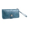 Women PU Leather Credit Card Holder Large Capacity Wallet Zipper