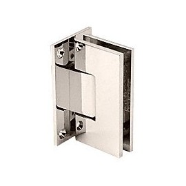 CRL Vienna 037 Series Polished Nickel Wall Mount Shower Door Hinge with Internal 5 Degree Pin