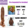 EFFGOCO Short French Curl Braiding Hair Color 30 12 Inch