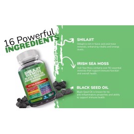 NutraPerfecto Shilajit Irish Sea Moss Ashwagandha ACV Burdock Root Keto Bladderwack Gummies