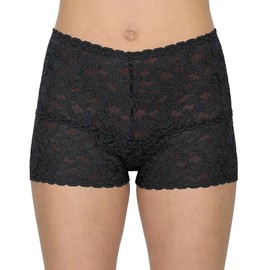 Hanky Panky Signature Lace Retro Hot Pants, M, Black