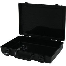 MEIHO Attache Case, DX Black, External Dimensions: 14.4 x 10.6 x 3.1 inches (366 x 270 x 78 mm), Interior Dimensions: 14.9 x 9.5 x 2.0 inches (354 x 242 x 50 mm)