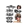 6pcs Máscara Para Mujer Encaje Carnaval Mardi Gras Disfraz Negro