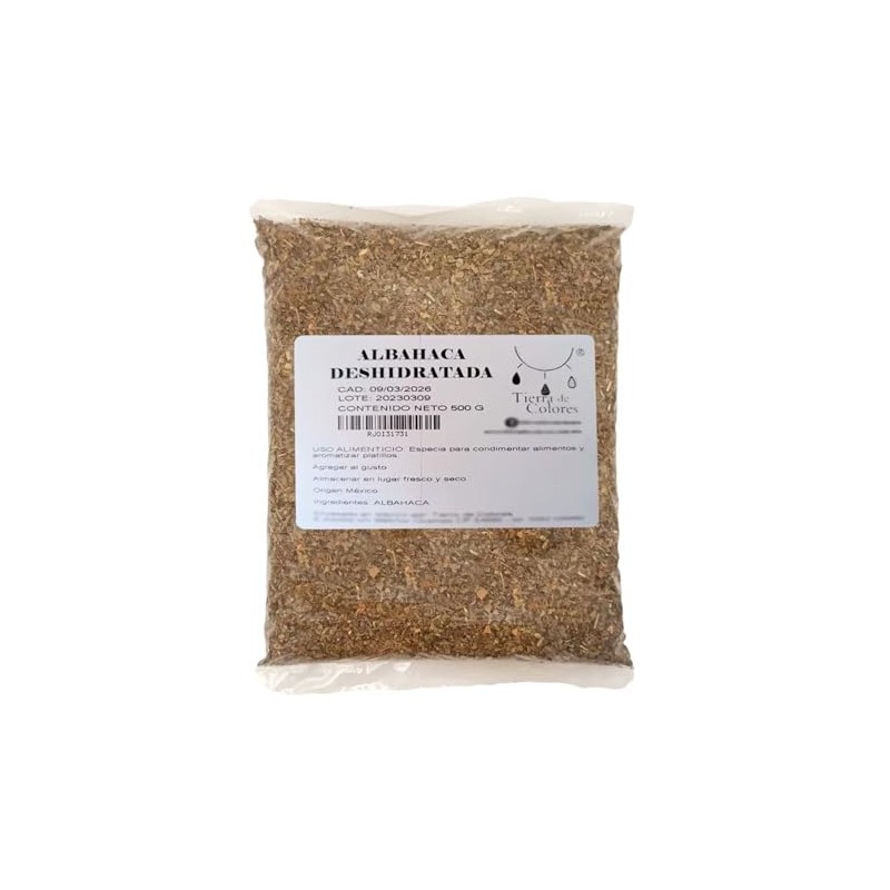 Albahaca Deshidratada 500g Especia Seca Basil Albacar - Tierra de