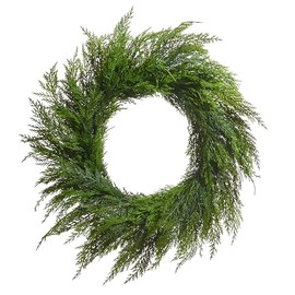 Raz Imports 24 Inch Cedar Wreath for Holiday Decor New for 2024, Green