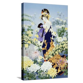 ART.COM Stretched Canvas Print Kiku by Haruyo Morita, 16" x 24"