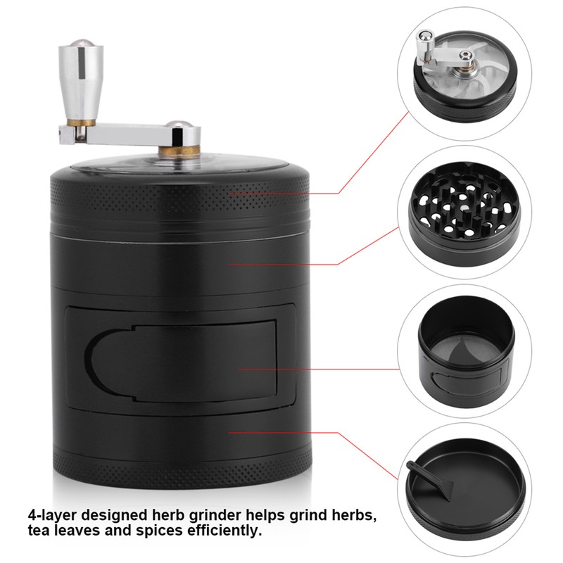 Manual Operated Zinc Alloy Herb &amp; Spice Kitchen Grinder with