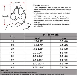 Paw Protection for Dogs, Dog Shoes, Paw Protection, Waterproof with Abrasion-Resistant, Inner Robust Non-Slip and Elastic Band Design for Dogs (7#)