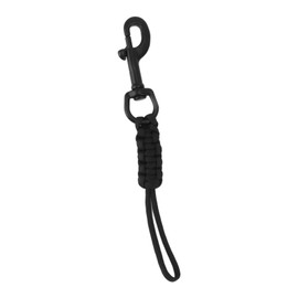 Changor Diving Lanyard, Diving Anti-Lost Strap, Practical with Stainless Steel Clip for BCD Equipment (Black)