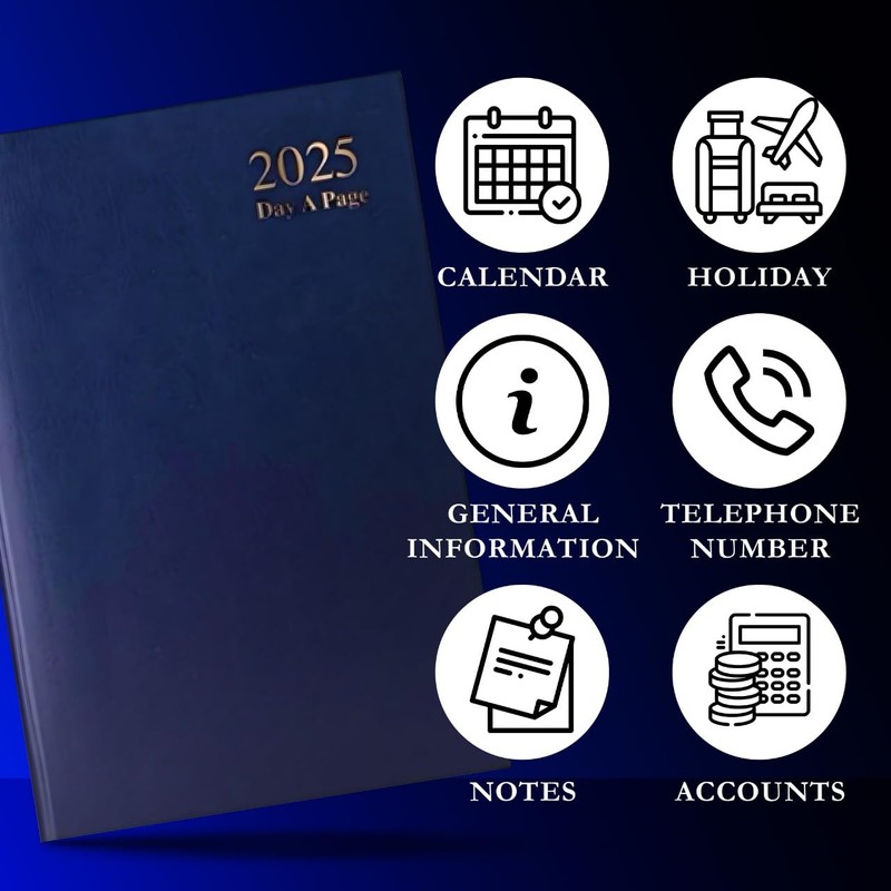 ZYBUX - 2025 Appointment Diary A4 Day A Page with