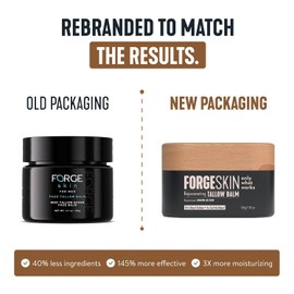Forge Skin® Wrinkle Defense Beef Tallow Balm for Men [TALLOW-BASED] Moisturizer for Face Hydration - Hydrating Anti Aging Skin Cream - Natural Facial Skincare Lotion with Essential Oils (1.7 OZ)