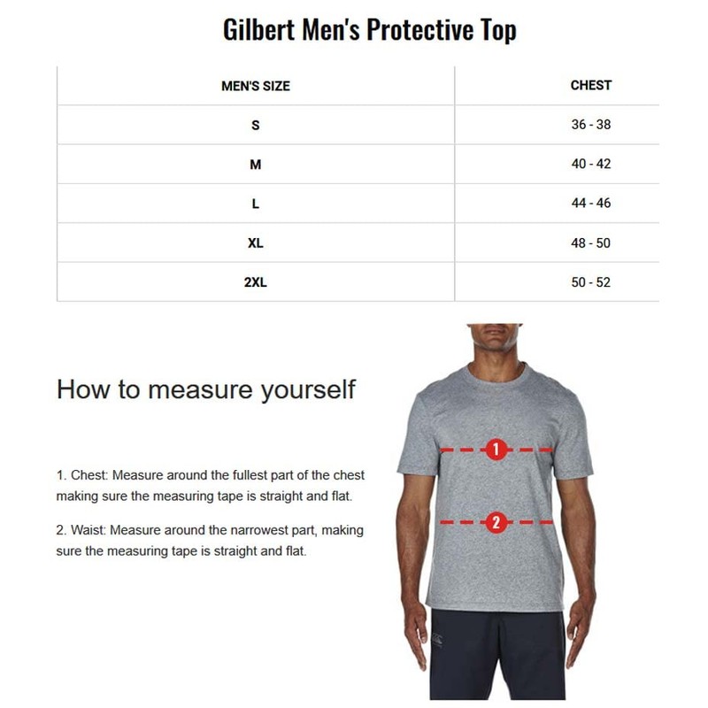 Gilbert XP300 Protective Rugby Body Armor Padded Shoulder, multicolor (black
