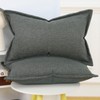 MADIZZ Set of 2 Linen Throw Pillow Covers with Broad