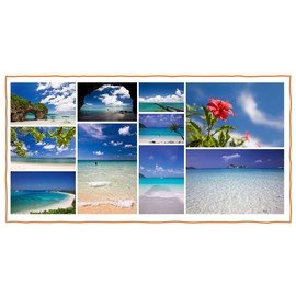[Set of 10 Okinawa Postcards] Photoby, Postcards, Postcards from Okinawa Ocean, Hibiscus, Sandy Beaches, etc