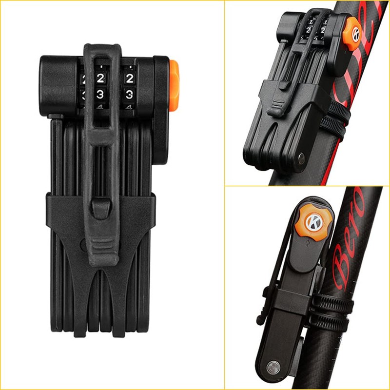 Bicycle Lock, Combination Lock, Lightweight & Small Folding Lock, Bicycle