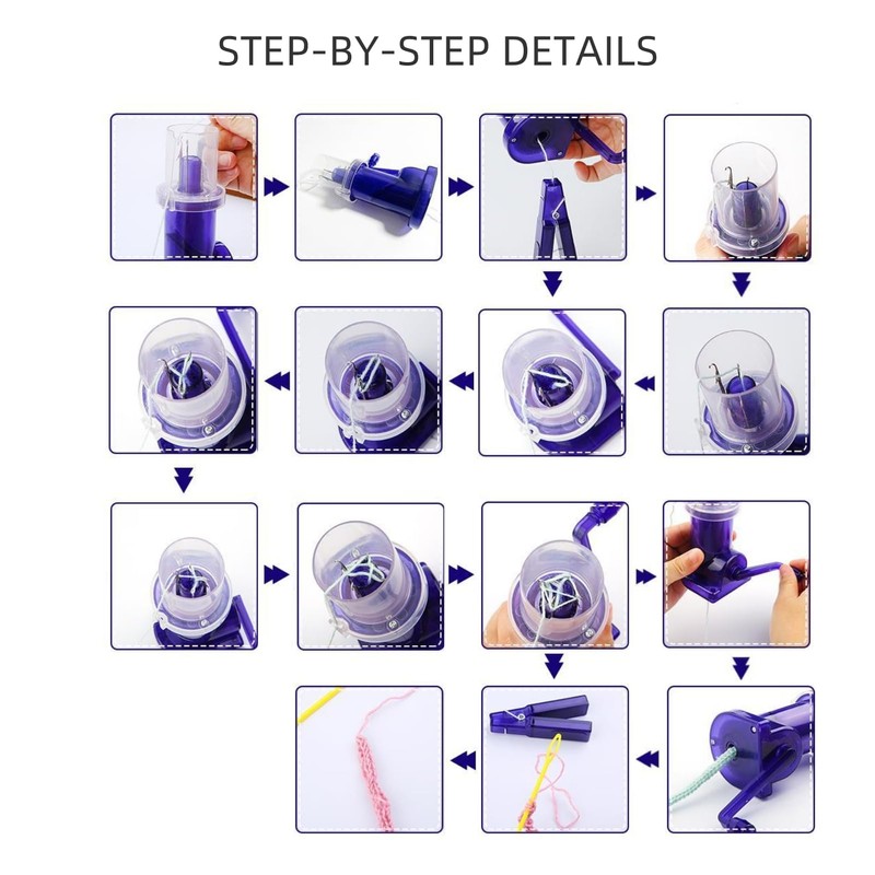 Household Knitting Machine Hand Spool Knitter DIY Craft Bracelet Weave