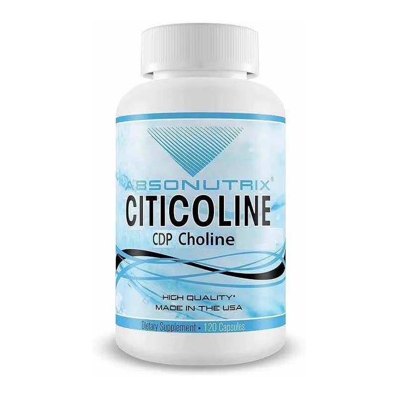 Citicolina Choline 530mg (120 Cápsulas) Absonutrix Sabor Sin Sabor