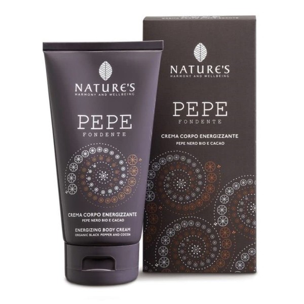 Nature's Pepe Fondente Invigorating Body Cream, Black Pepper & Cocoa,