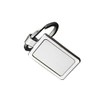 ARFUKA Keyring Stainless Steel Square Tag Pendant Car Key Ring