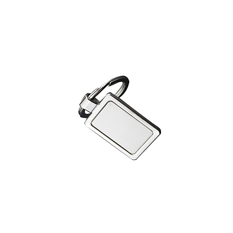 ARFUKA Keyring Stainless Steel Square Tag Pendant Car Key Ring