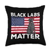 Black Labs Matter Parody Labrador Dog 4th Of July Throw
