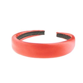Girls SMALL HEAD Ladies Evening Wide Padded Satin 2.5cm Headband Alice Band (Red)