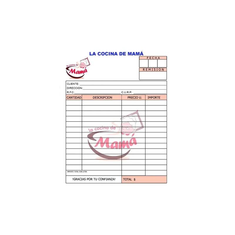 500 Notas De Remisión Personalizadas 14 De Carta Autocopian