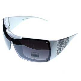 Mi Amore UV protection Tattoo print Goggle-Sunglasses White & Black