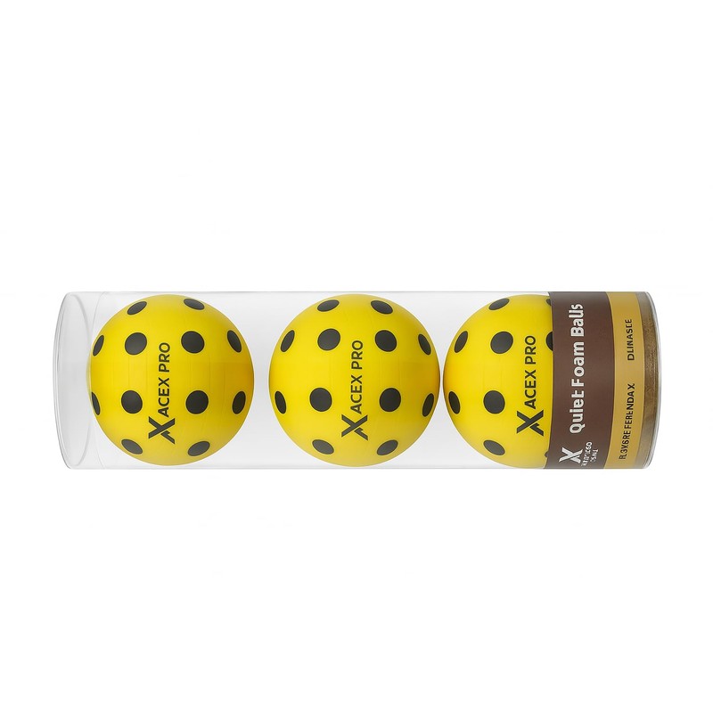 Acex Pro Sport Quiet Foam Pickleball Practice Balls (Pack of