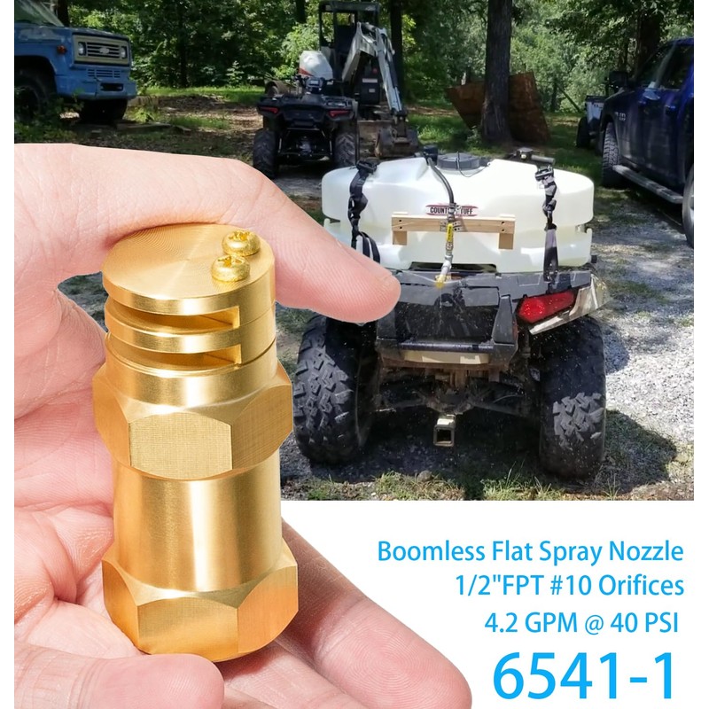 Boomless Spray Nozzle 1/2" FPT #10 Orifices (90° & 180°