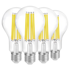 FLSNT 150W Equivalent LED Light Bulbs, 5000K Daylight Dimmable A21 LED Edison Bulbs, 2650Lumens, Efficient 18W, E27 Base, 4 Pack