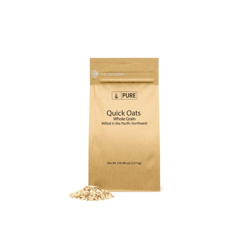 Pure Original Ingredients Quick Oats (5 lb) Breakfast Cereal, Whole